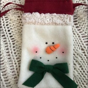 Snowman felt bag